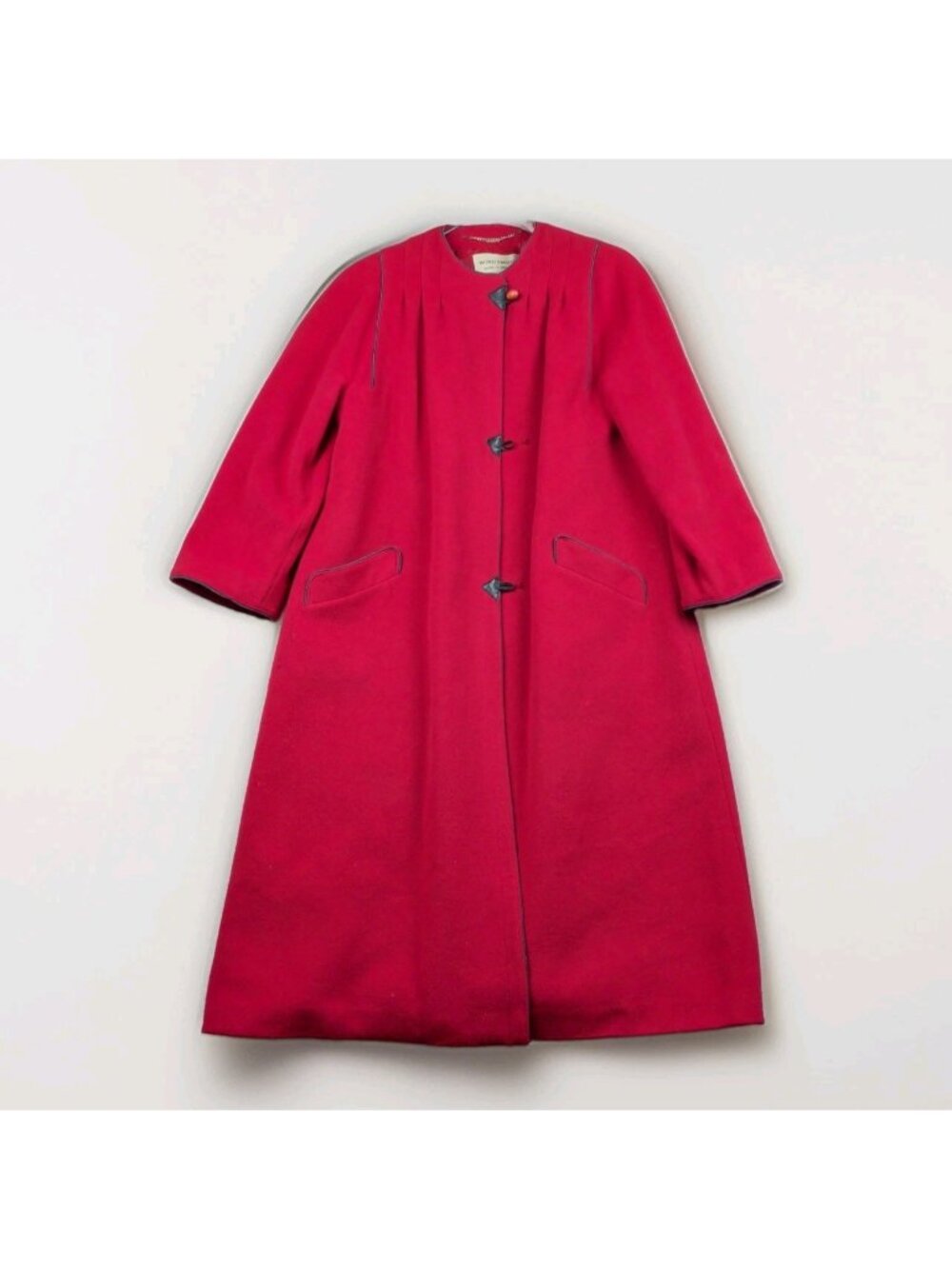 Vintage 80's Windsmoor England Wool Coat Long Coat Academia Red Wom Sz 12 Read